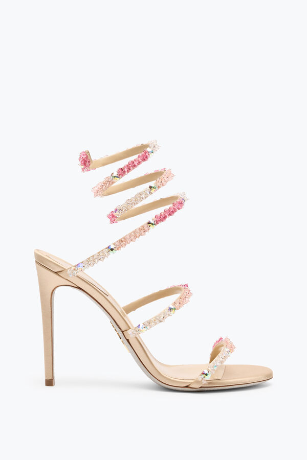 jeweled cinderella barbie rosa sandale mit schlange 105 rene caovilla