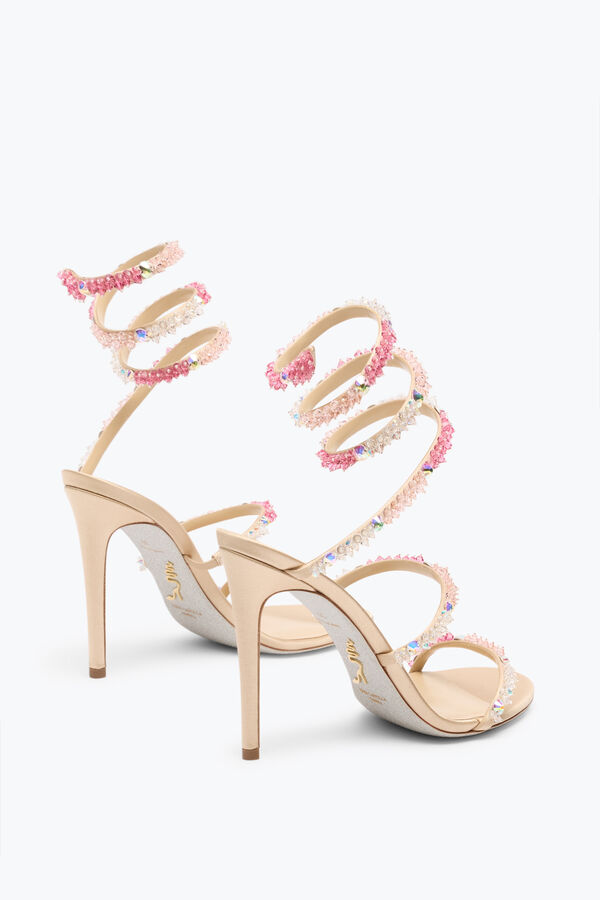 jeweled cinderella barbie rosa sandale mit schlange 105 rene caovilla