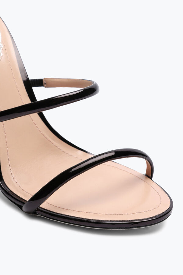 jeweled cleo metallic black sandal 105 rene caovilla