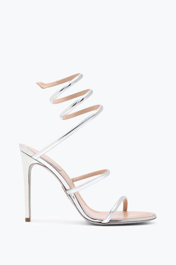 jeweled cleo silber metallic sandal 105 rene caovilla