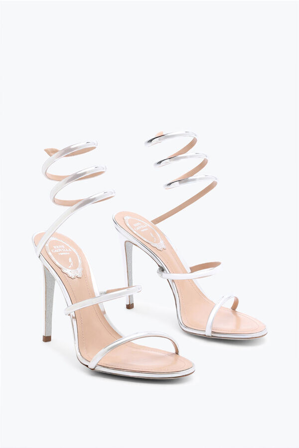 jeweled cleo silber metallic sandal 105 rene caovilla