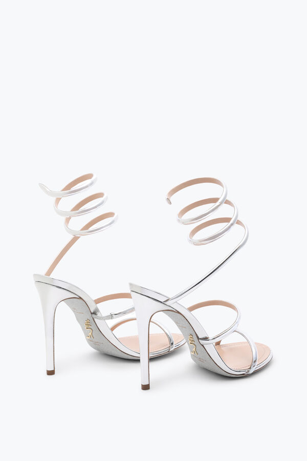jeweled cleo silber metallic sandal 105 rene caovilla