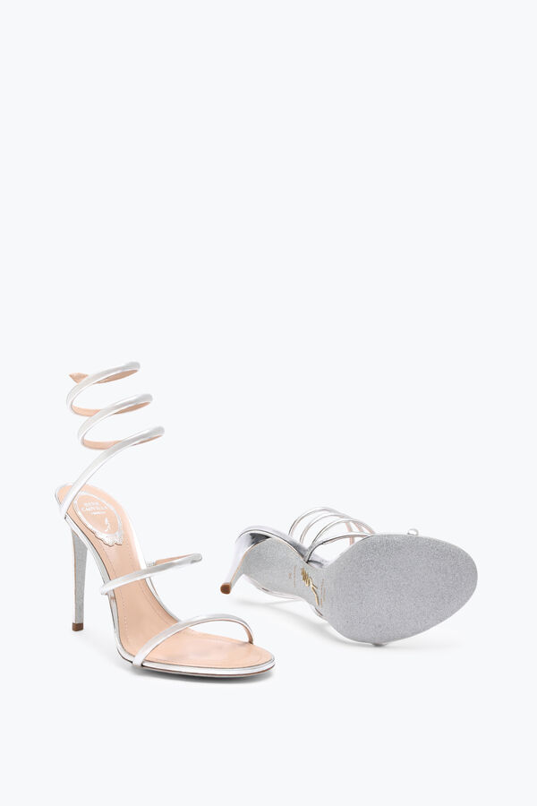 jeweled cleo silber metallic sandal 105 rene caovilla