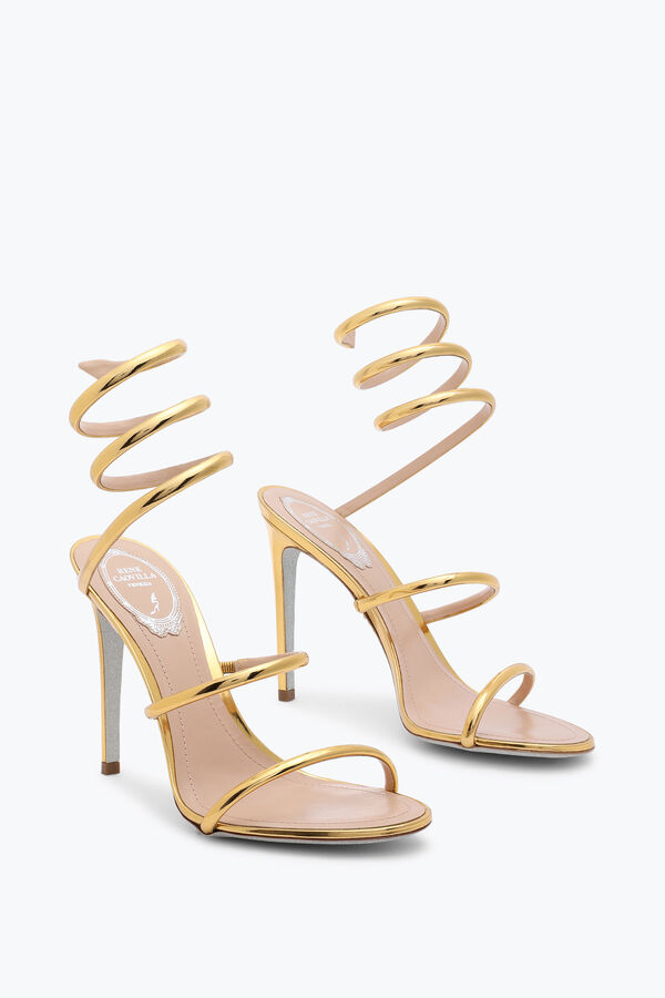 jeweled cleo metallic gold sandal 105 rene caovilla