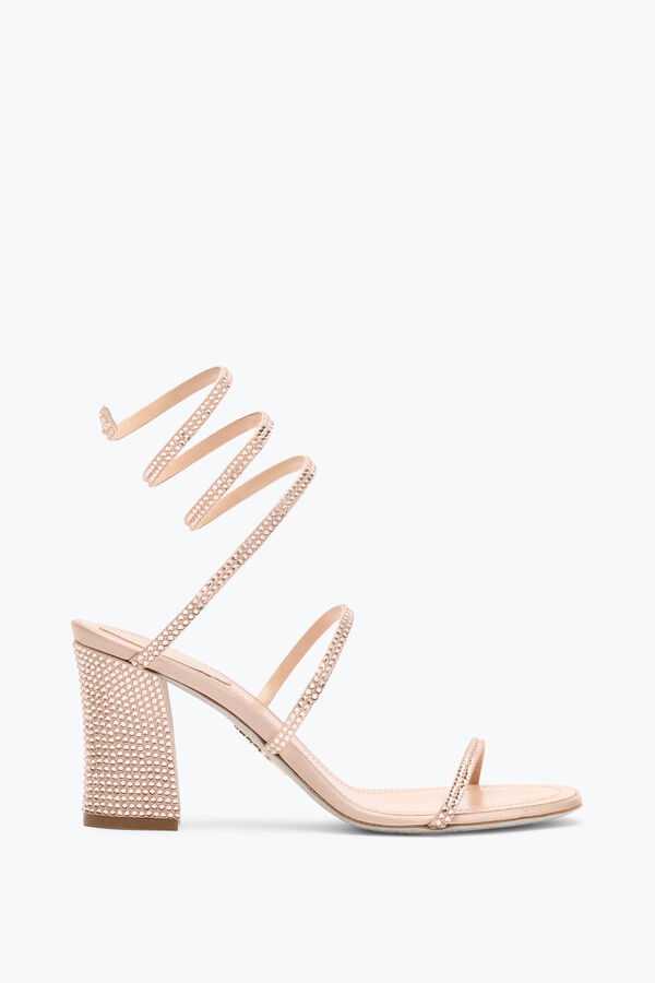 jeweled cleo nude sandale mit seele ferse 80 rene caovilla