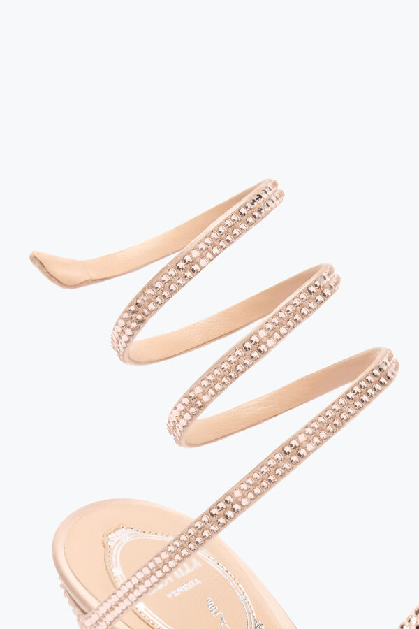 jeweled cleo nude sandale mit seele ferse 80 rene caovilla