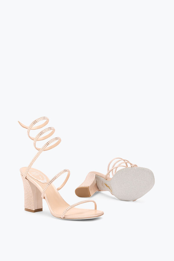jeweled cleo nude sandale mit seele ferse 80 rene caovilla