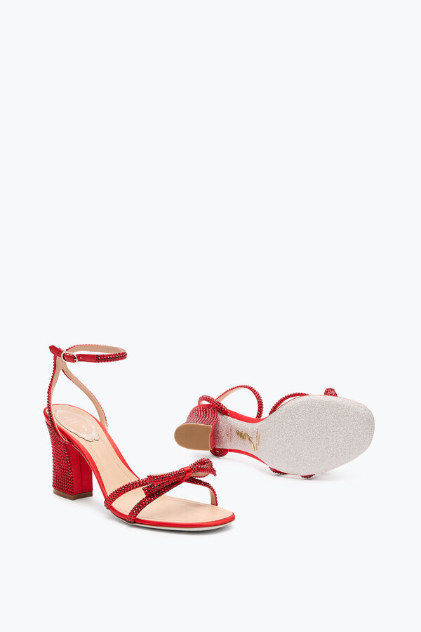 jeweled nicole red sandal 80 rene caovilla