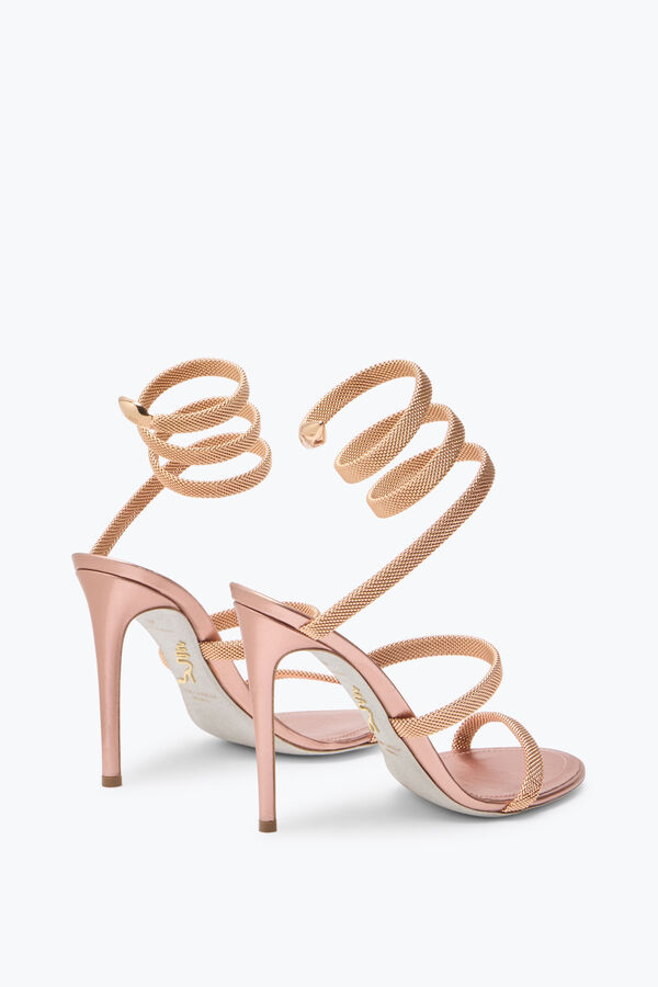 jeweled trigold cleo rose gold sandal 105 rene caovilla