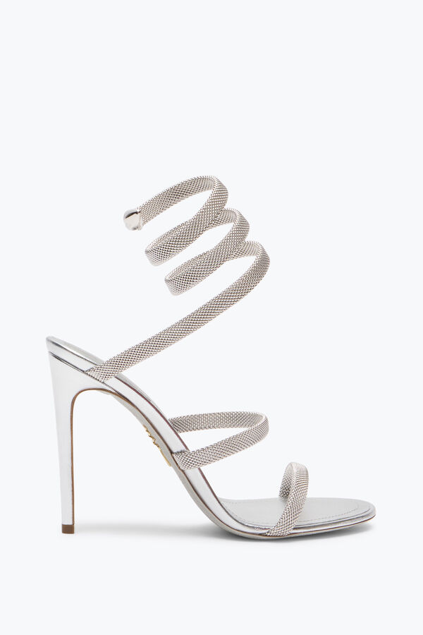 jeweled trigold cleo silber sandale 105 rene caovilla