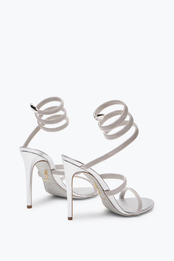jeweled trigold cleo silber sandale 105 rene caovilla