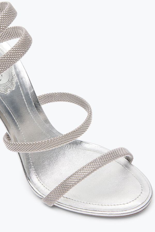 jeweled trigold cleo silber sandale 105 rene caovilla