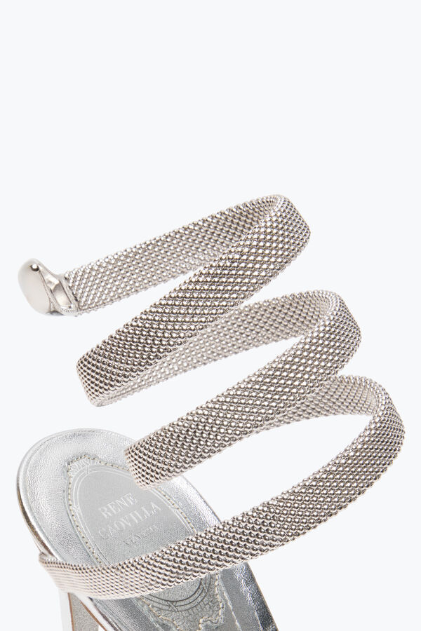 jeweled trigold cleo silber sandale 105 rene caovilla