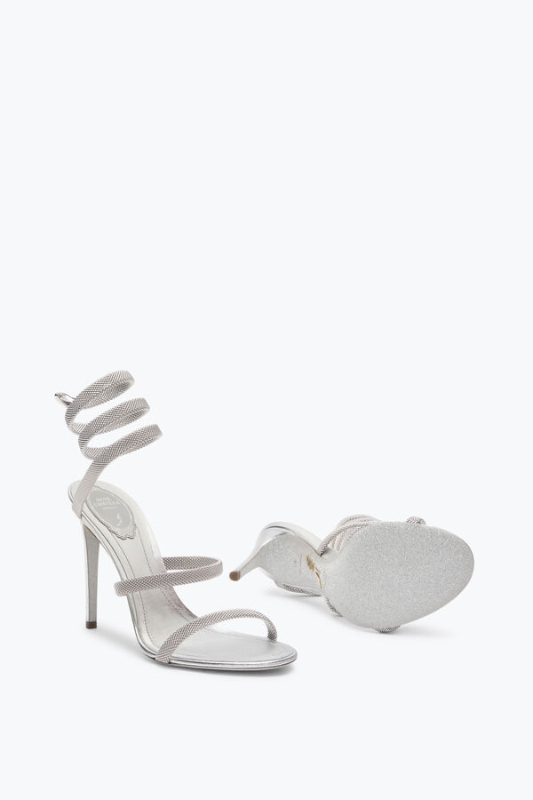 jeweled trigold cleo silber sandale 105 rene caovilla