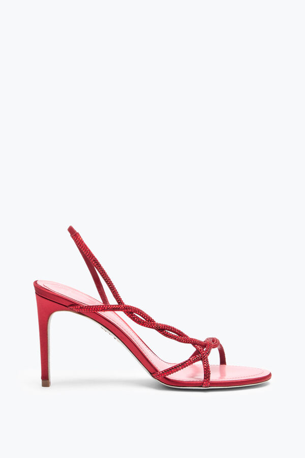 jeweled braid red sandal 80 rene caovilla