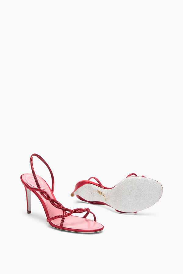 jeweled braid red sandal 80 rene caovilla