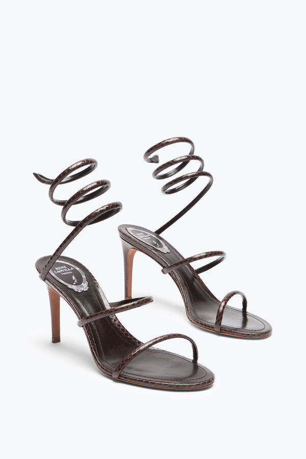 jeweled cleo brown-ayers leder sandale 80 rene caovilla