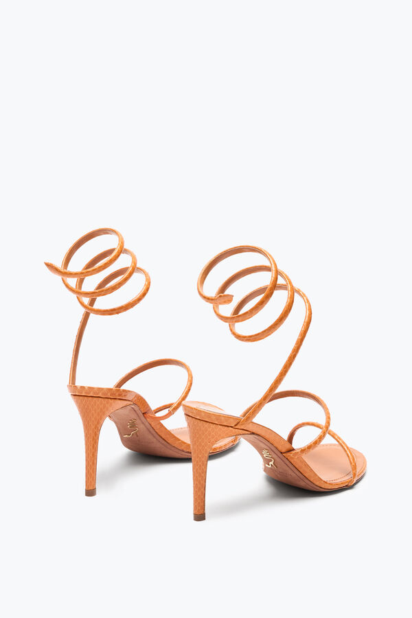 jeweled cleo cognac ayers-leder sandale 80 rene caovilla