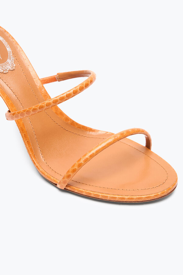 jeweled cleo cognac ayers-leder sandale 80 rene caovilla