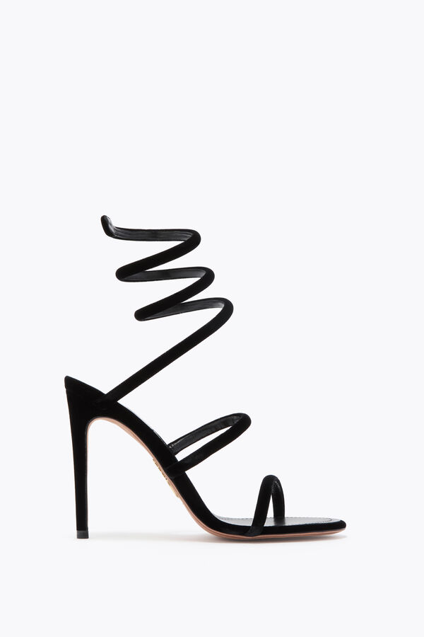 jeweled cleo black velvet sandal 105 rene caovilla