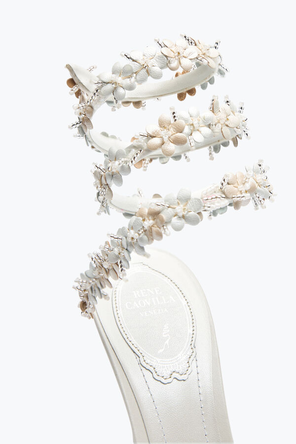 jeweled blÜte white sandal 105 rene caovilla