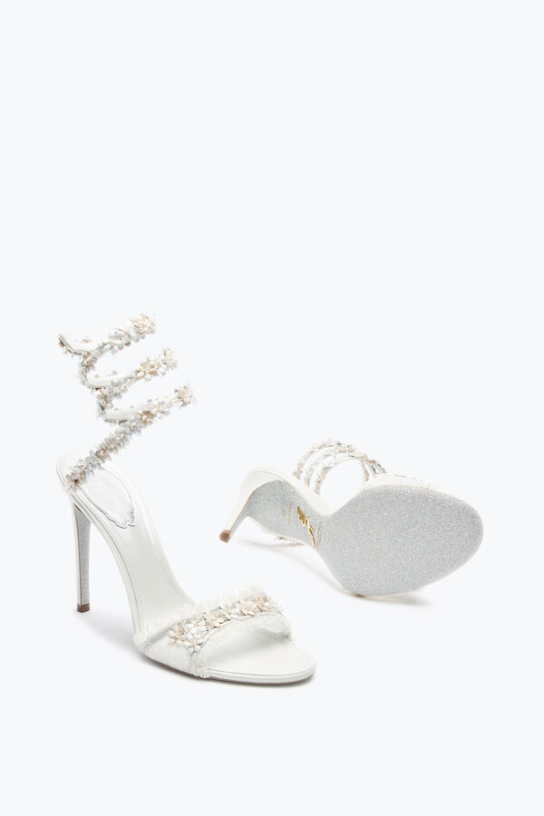 jeweled blÜte white sandal 105 rene caovilla