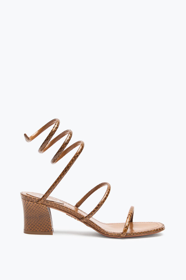 jeweled cleo cognac ayers-leder sandale 50 rene caovilla
