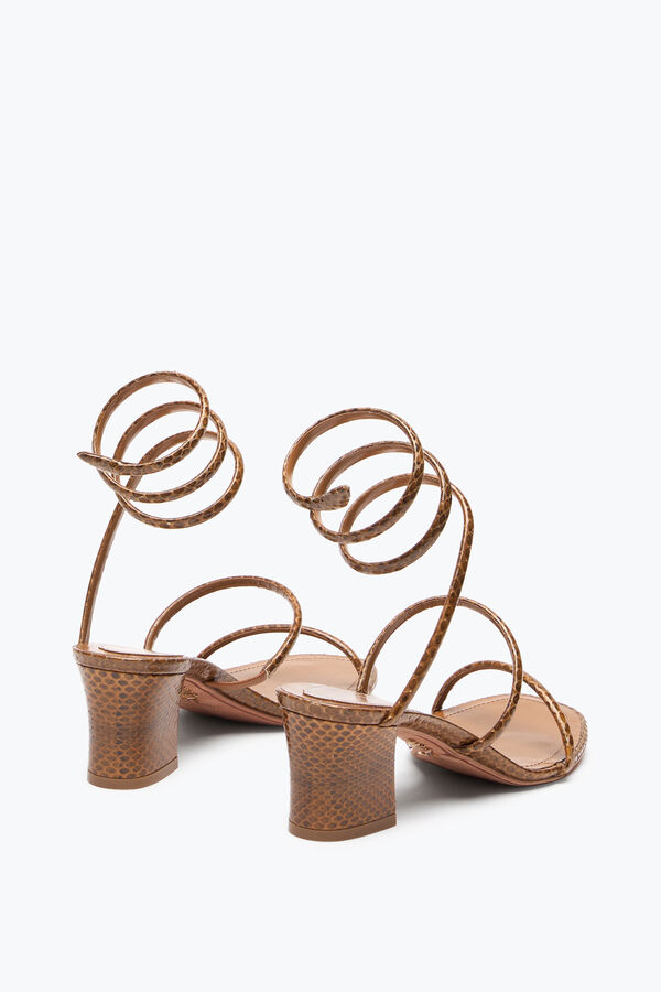 jeweled cleo cognac ayers-leder sandale 50 rene caovilla