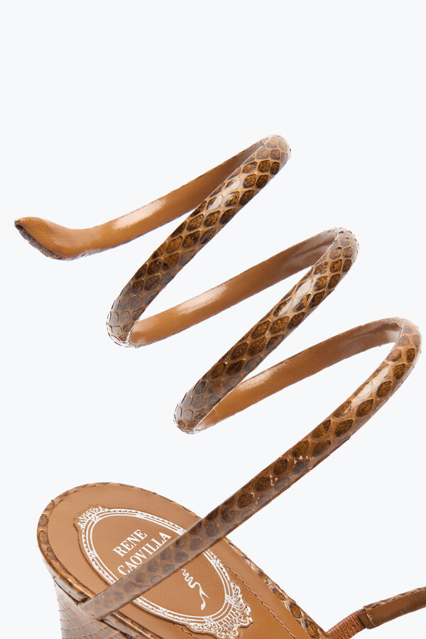 jeweled cleo cognac ayers-leder sandale 50 rene caovilla