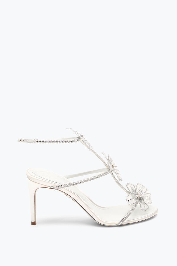 jeweled elfenbein pfirsich blume sandale 80 rene caovilla