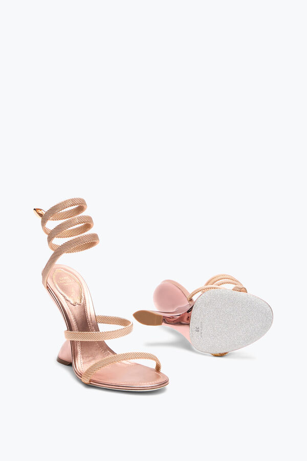 jeweled trigold symphonie rose gold sandal 105 rene caovilla
