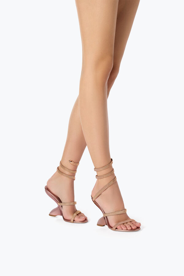 jeweled trigold symphonie rose gold sandal 105 rene caovilla
