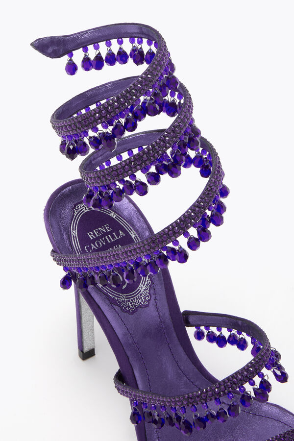 jeweled chandelier purple sandal 105 rene caovilla