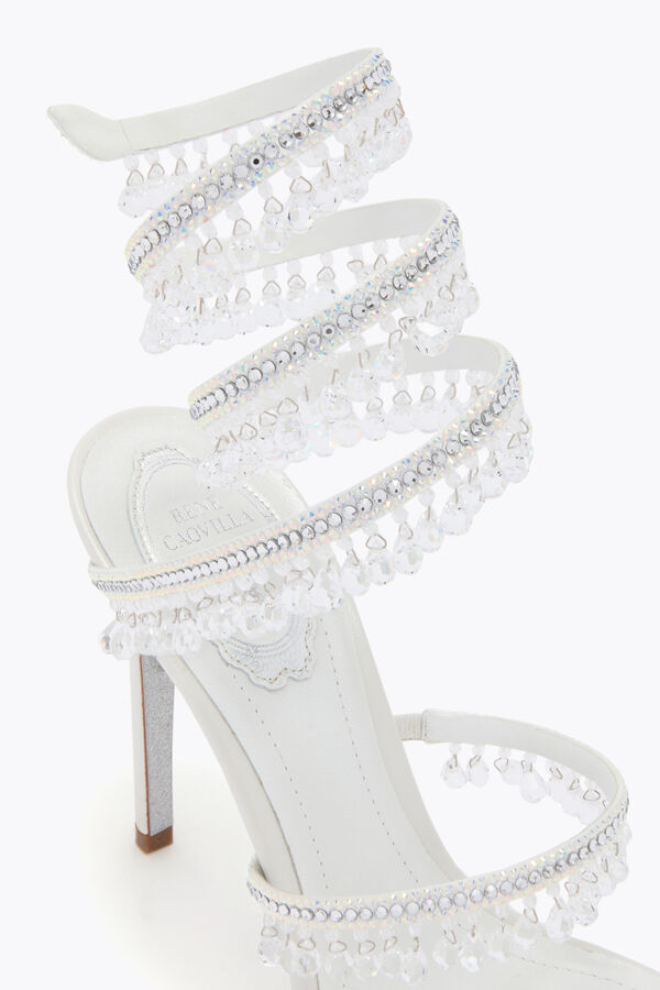 jeweled kronleuchter weiße sandale 105 rene caovilla