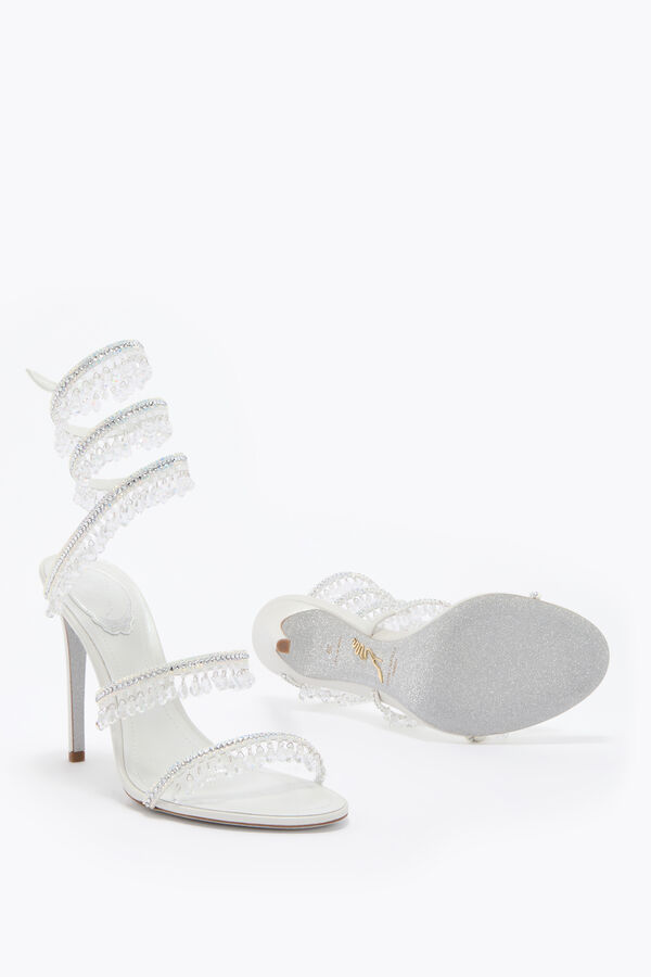 jeweled kronleuchter weiße sandale 105 rene caovilla