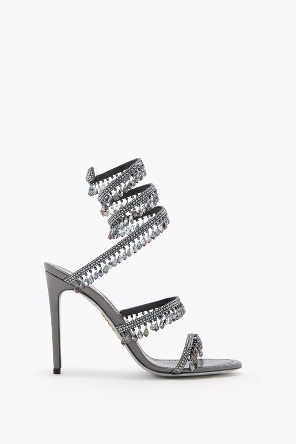 jeweled kronleuchter gunmetal sandal 105 rene caovilla