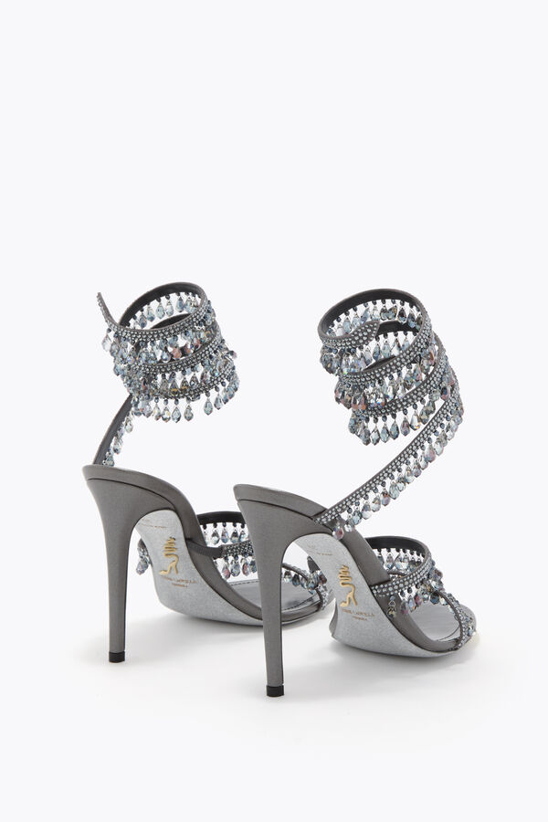 jeweled kronleuchter gunmetal sandal 105 rene caovilla