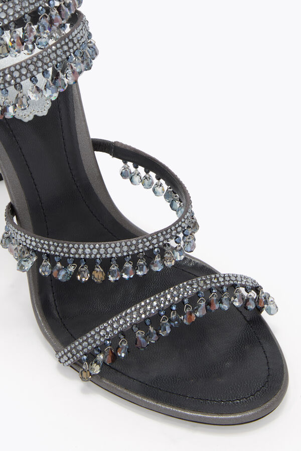 jeweled kronleuchter gunmetal sandal 105 rene caovilla