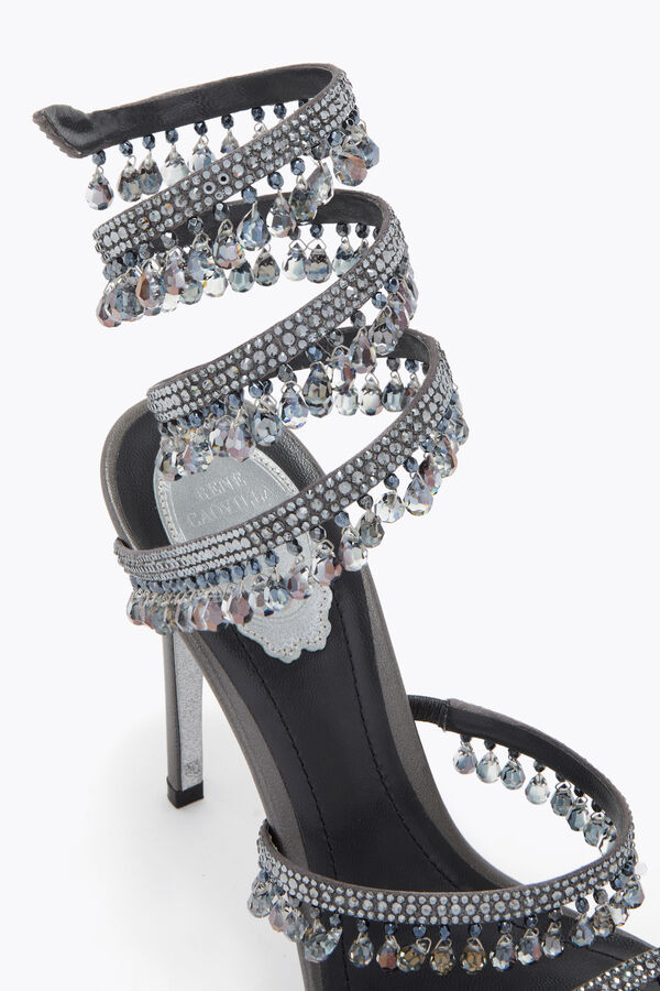 jeweled kronleuchter gunmetal sandal 105 rene caovilla