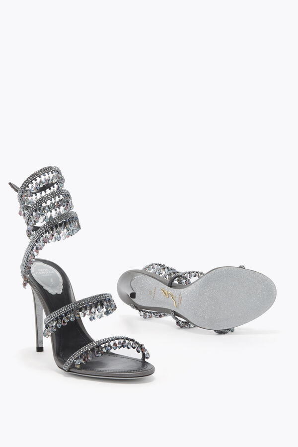 jeweled kronleuchter gunmetal sandal 105 rene caovilla