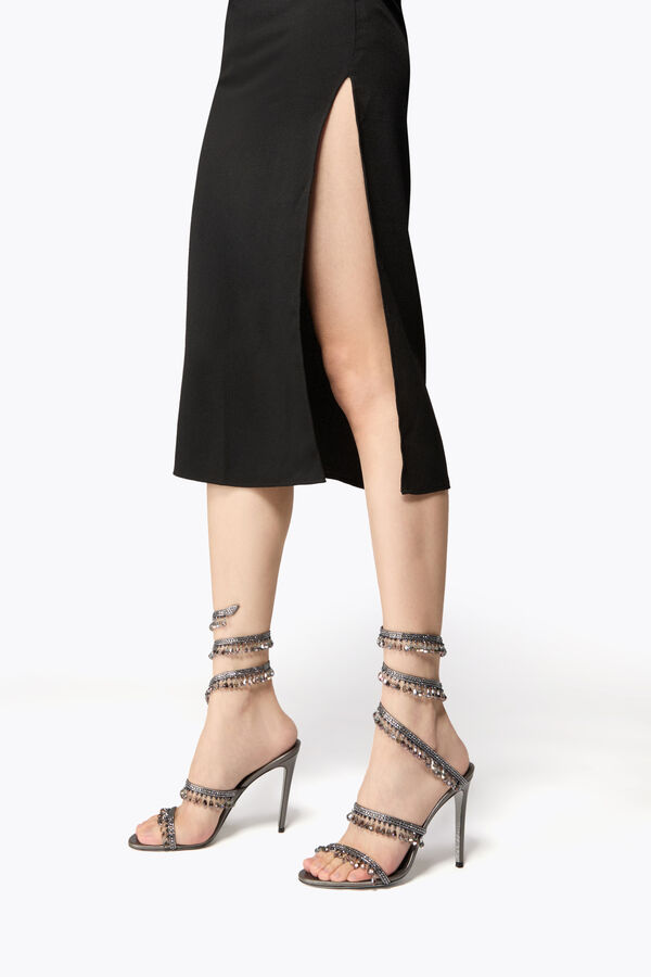 jeweled kronleuchter gunmetal sandal 105 rene caovilla