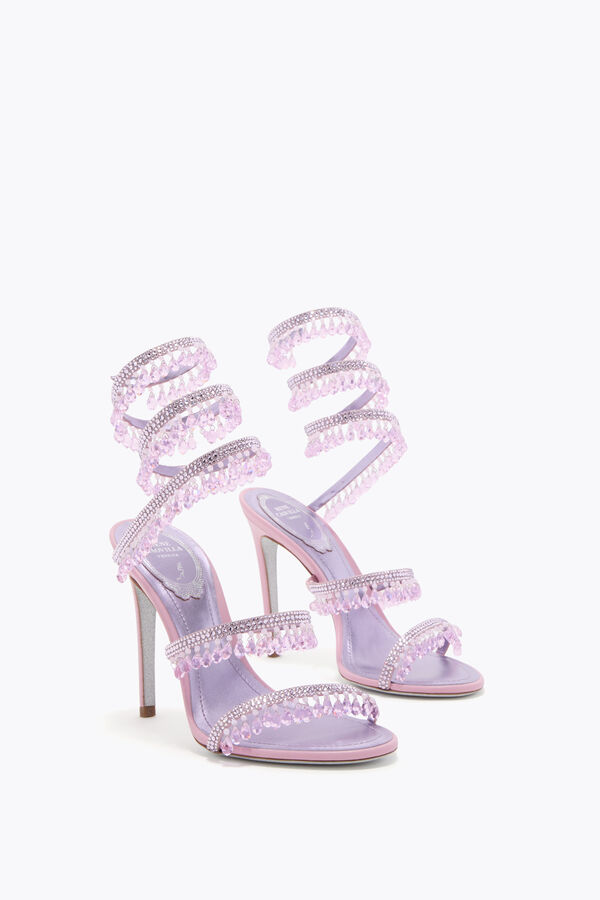 jeweled kronleuchter metallic lila sandale 105 rene caovilla