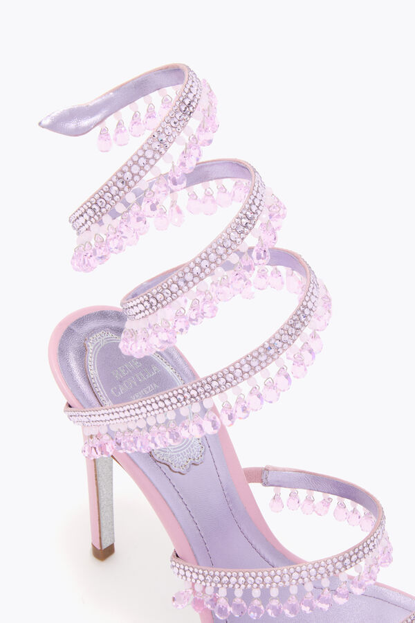 jeweled kronleuchter metallic lila sandale 105 rene caovilla