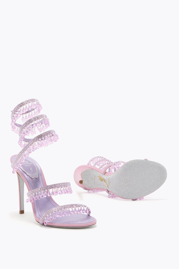 jeweled kronleuchter metallic lila sandale 105 rene caovilla