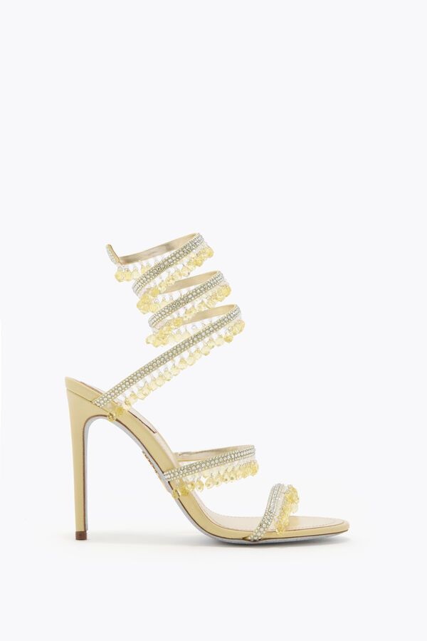 jeweled kronleuchter lemon yellow sandal 105 rene caovilla