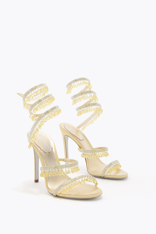 jeweled kronleuchter lemon yellow sandal 105 rene caovilla