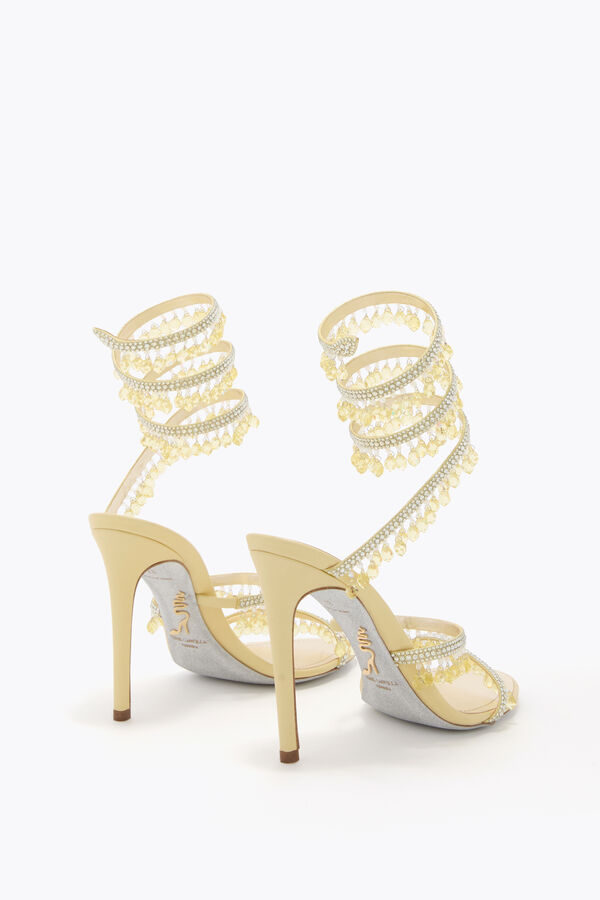 jeweled kronleuchter lemon yellow sandal 105 rene caovilla