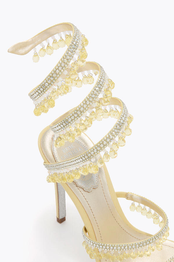 jeweled kronleuchter lemon yellow sandal 105 rene caovilla