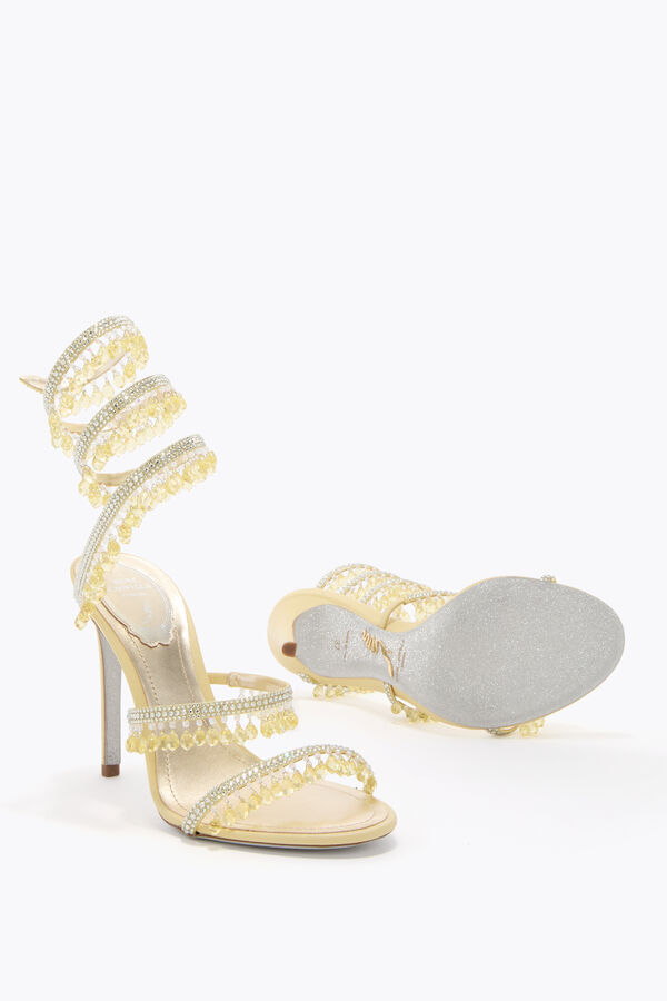 jeweled kronleuchter lemon yellow sandal 105 rene caovilla