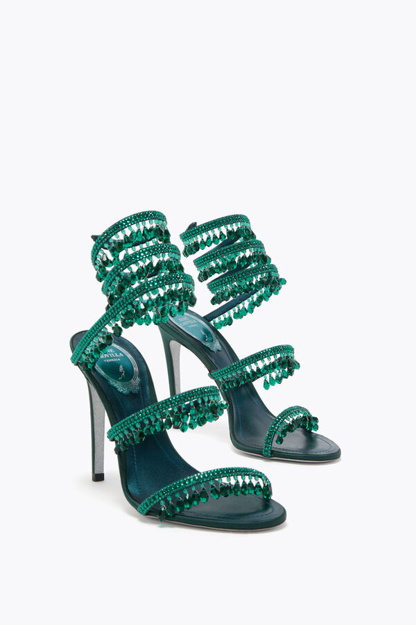 jeweled kronleuchter emerald green sandal 105 rene caovilla